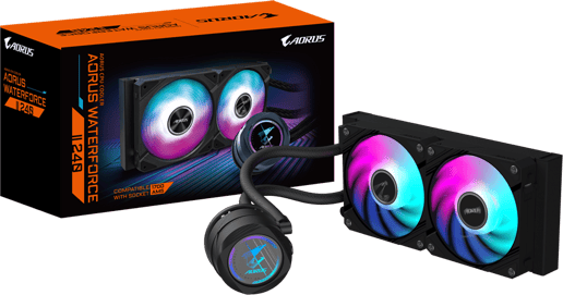 Gigabyte AORUS WATERFORCE II 240 All-in-One 240mm Liquid CPU Cooler in Black
